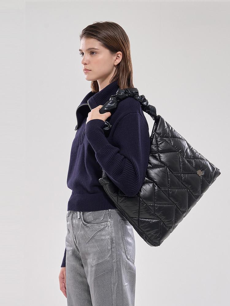 NUVOLA K QUILTING SHOULDER BLACK_LL