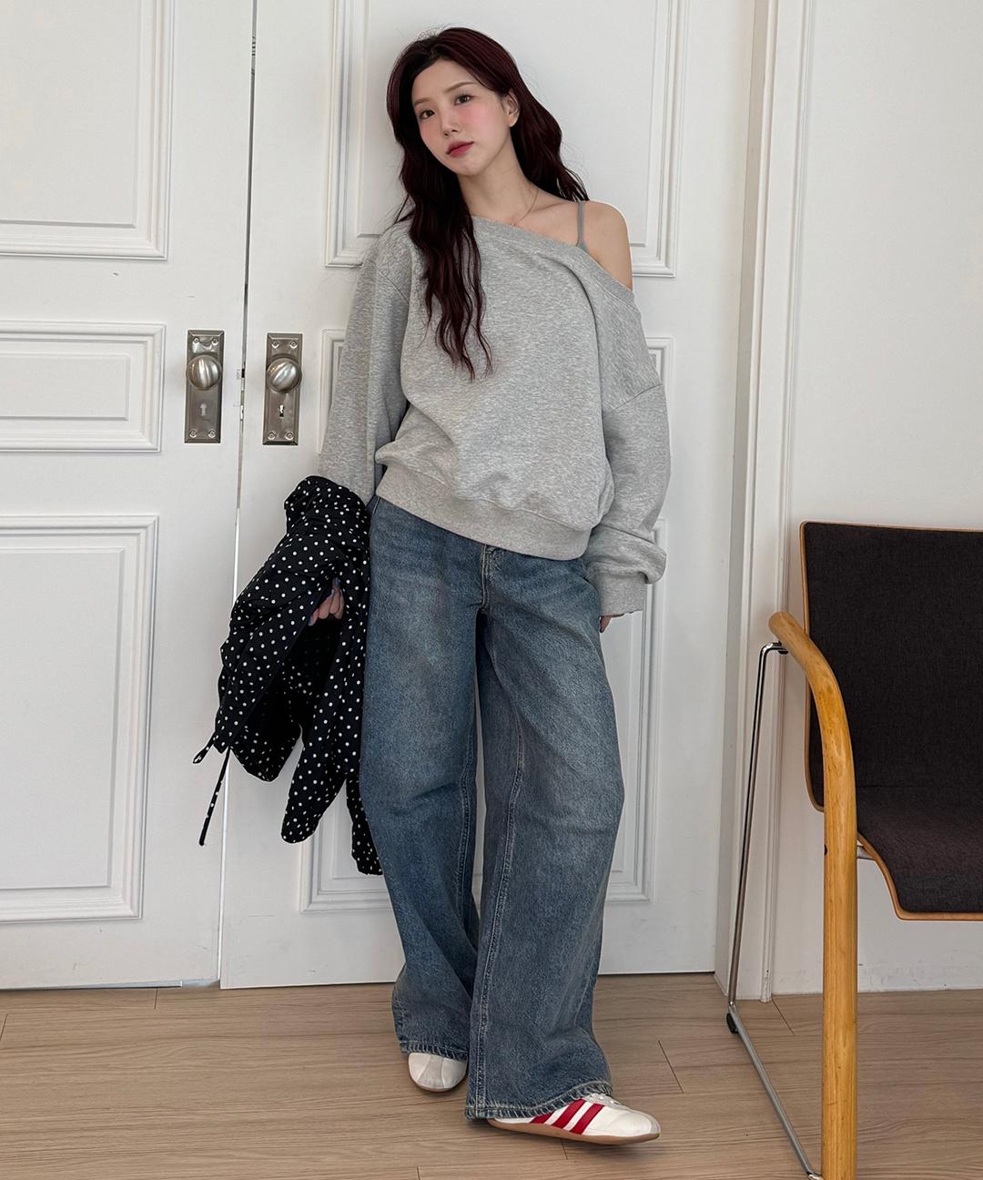 스파오 [아가리어터PICK💖] 롱 와이드 진_SPTJGA9G51