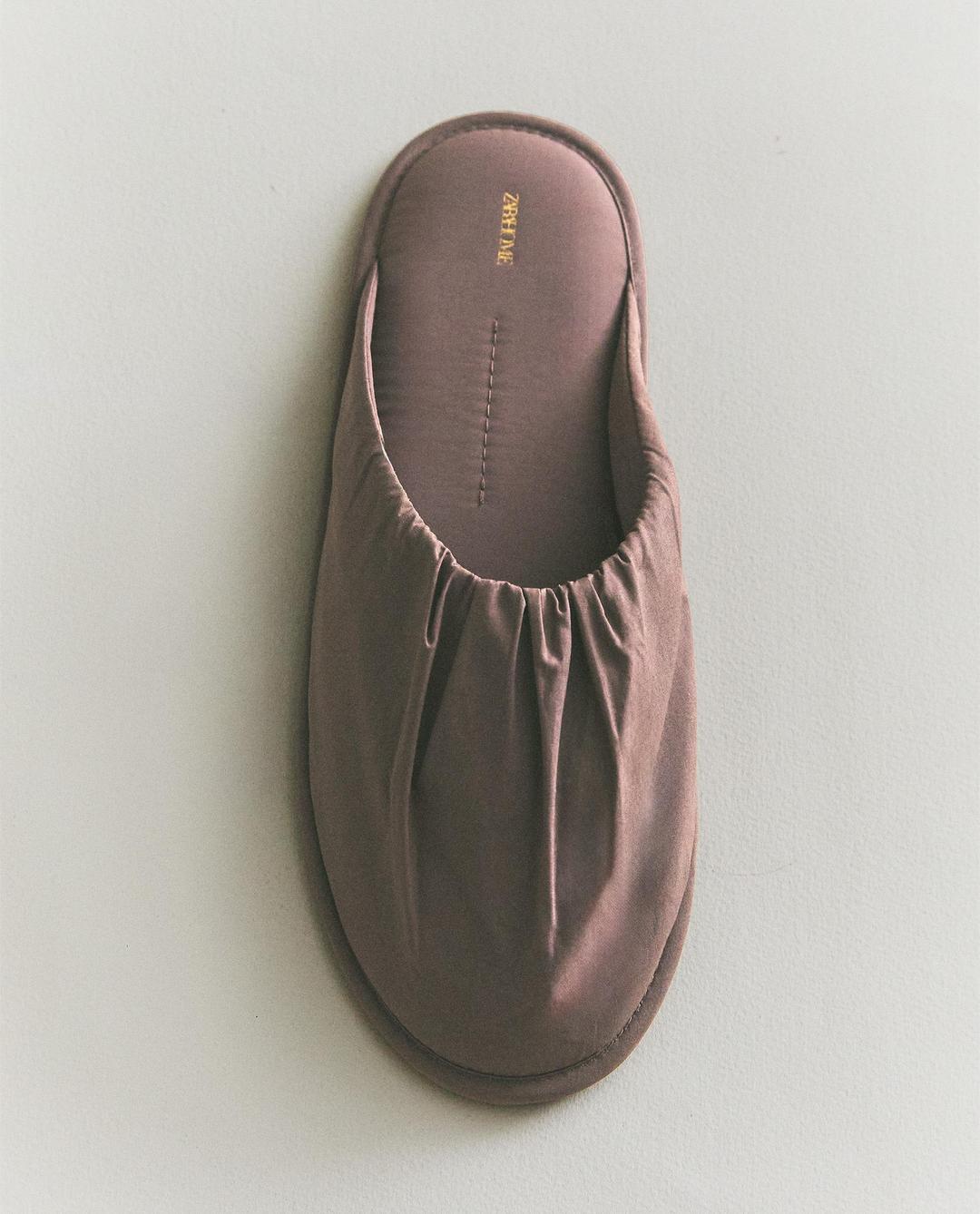 코튼 셔링 홈 슬리퍼