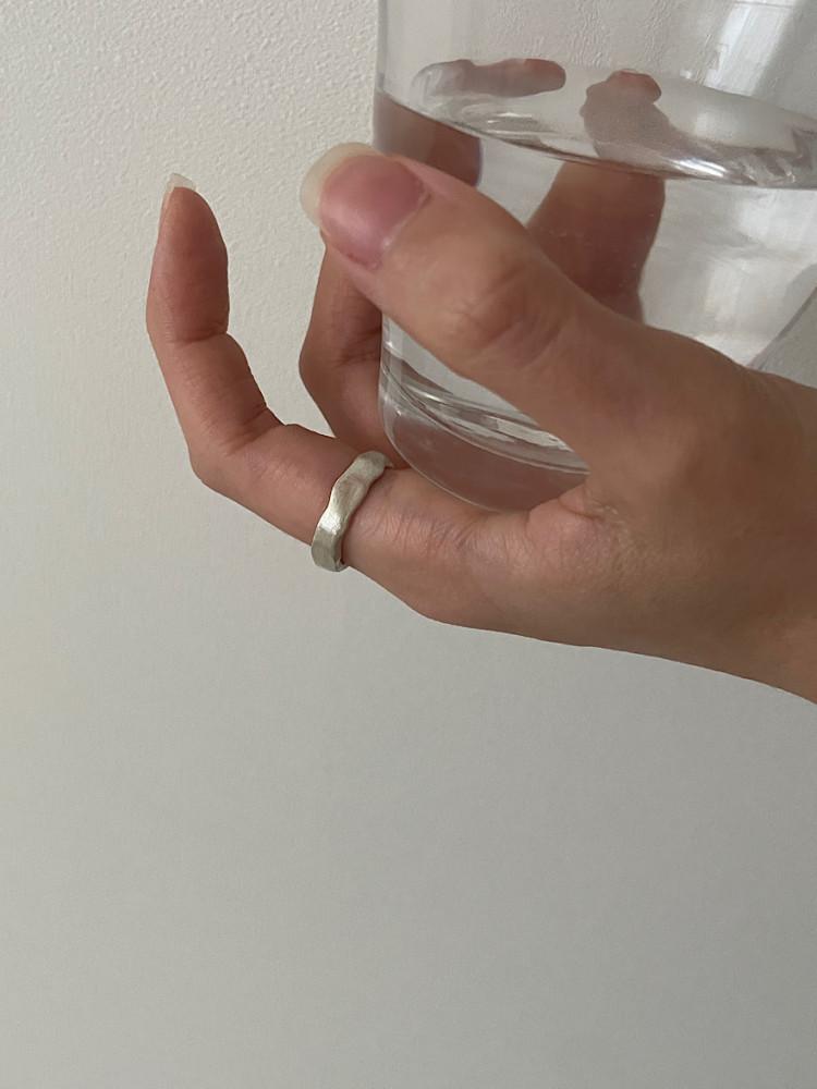 실버925반지 볼드링 무광 실버 반지 웨이브링 silver92.5