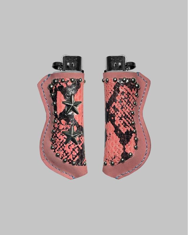 Double Star Leather Lighter Holde [Pink]