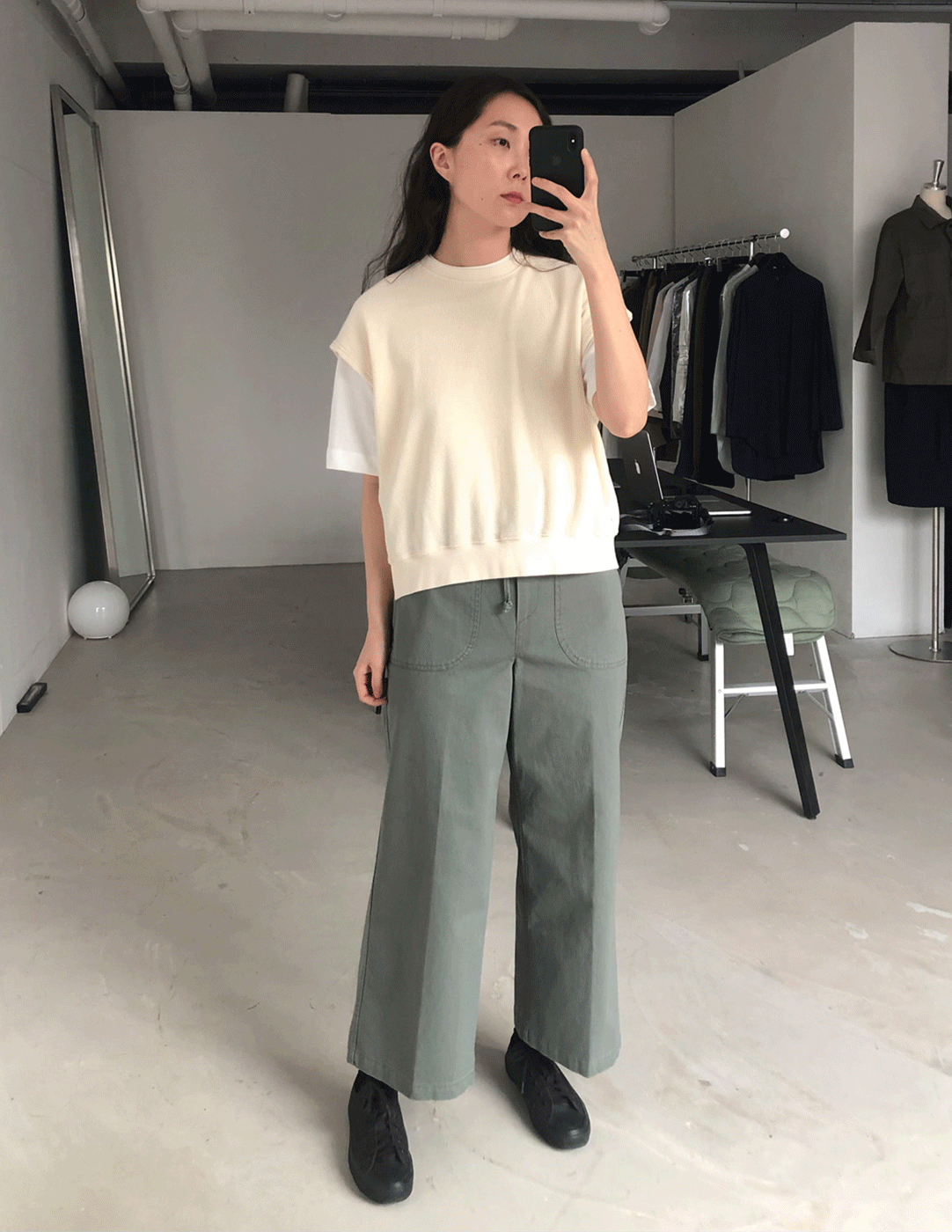 코튼 퍼티그 팬츠(2컬러)