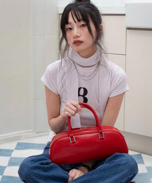 하프문 토트 볼링백 레드
