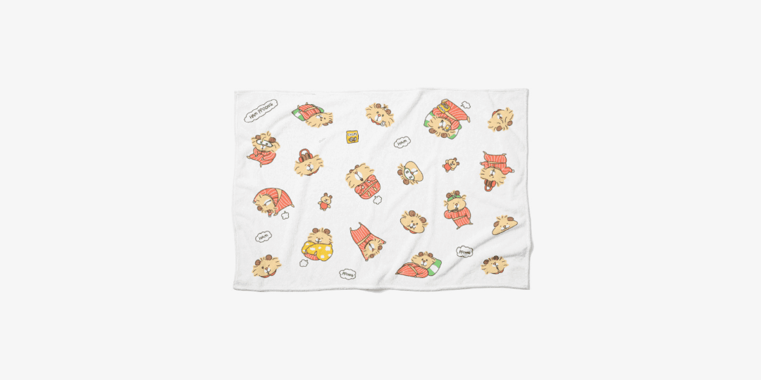 드르렁 미니 햄뿡이 무릎담요