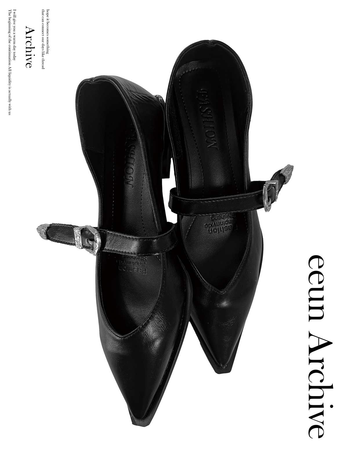 Western buckle flat loafers