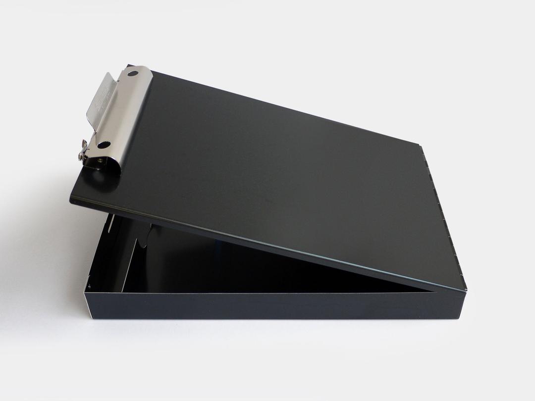Aluminium Clipboard Box - Black