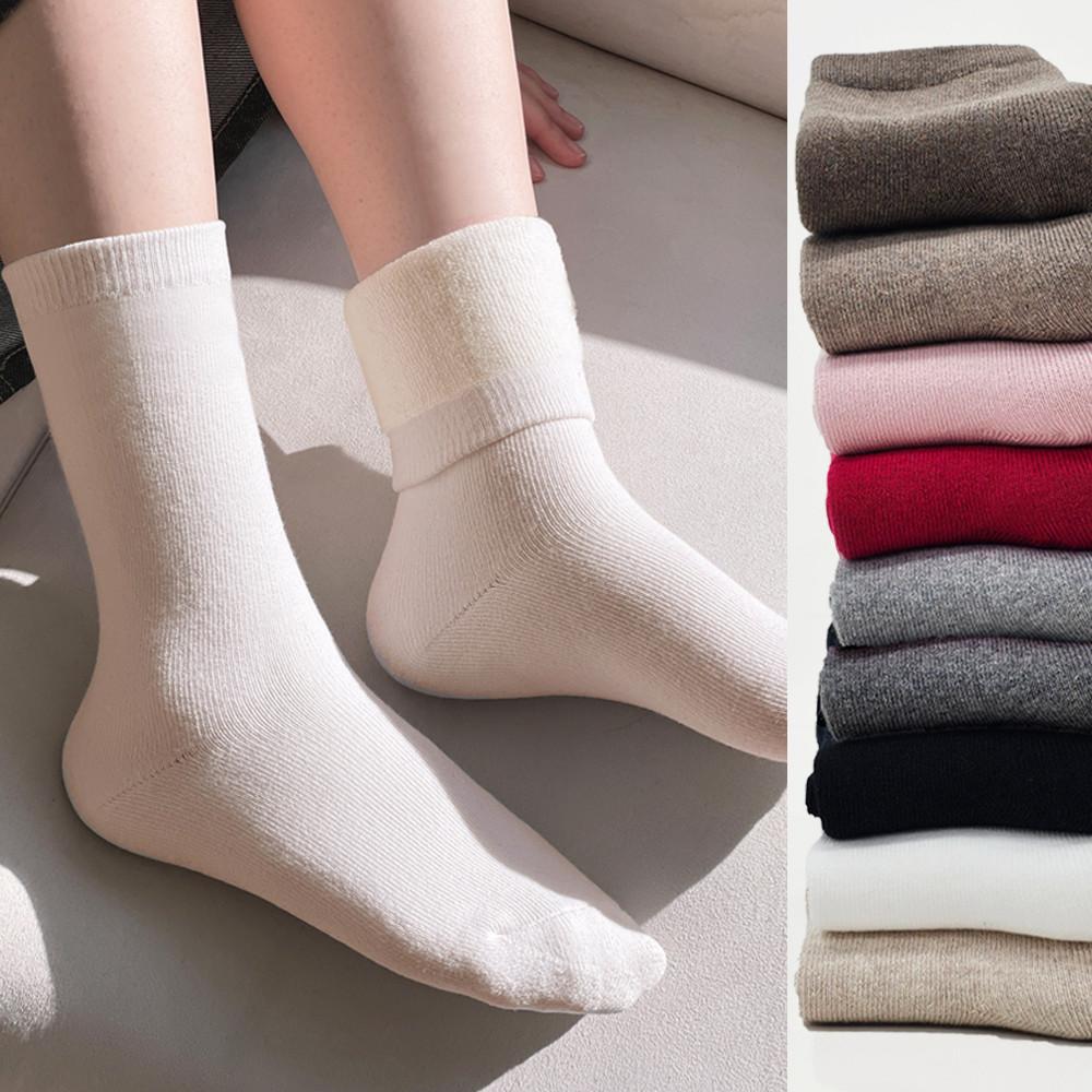 겨울 기모 양말  통파일 두꺼운 국산 발열 방한 쿠션감 도톰한 긴목 장목 중목