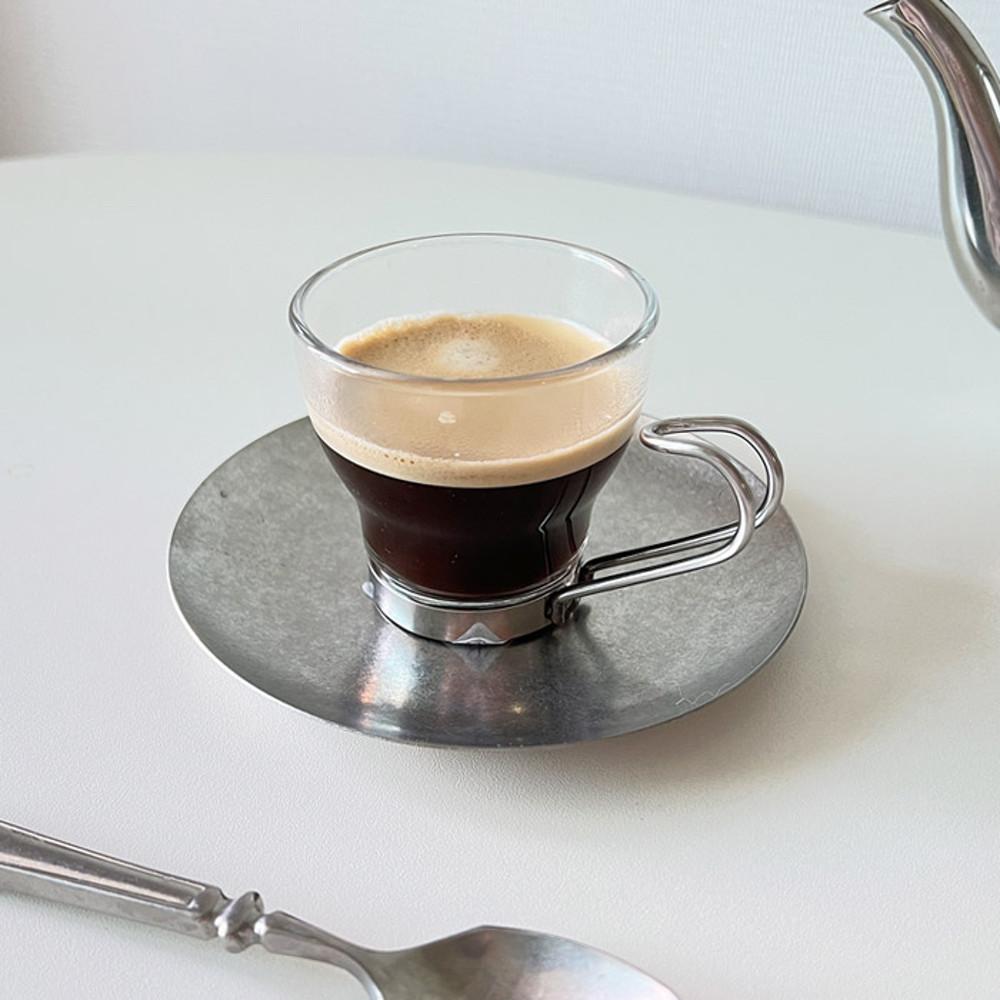 스텐 핸들 커피잔