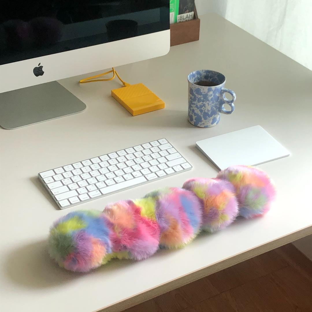 멋쟁이 애벌레 손목쿠션 5동그라미