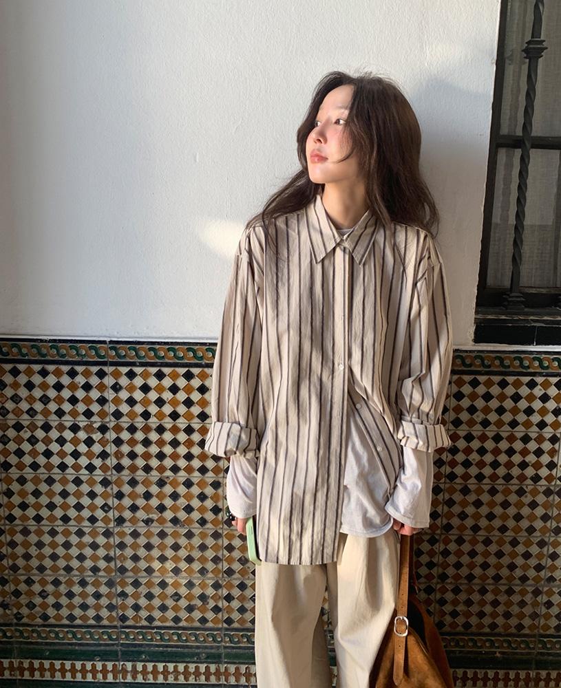 메이비베이비 [Dearest] Beaumont Shirt (베이지)