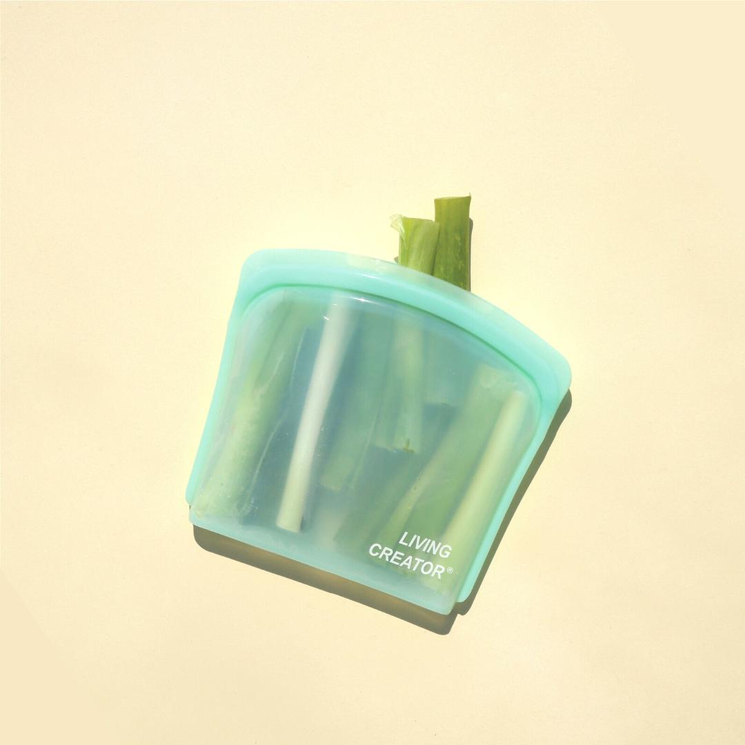 [리빙크리에이터] 플래티넘 실리콘 지퍼백 800ml (푸드백)