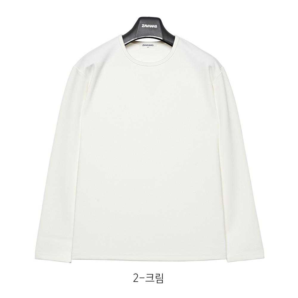 스트롱 롱슬리브 - 수축 변형 비침 없는 두꺼운 체형보완 세미 오버핏 긴팔 티셔츠 쭉티