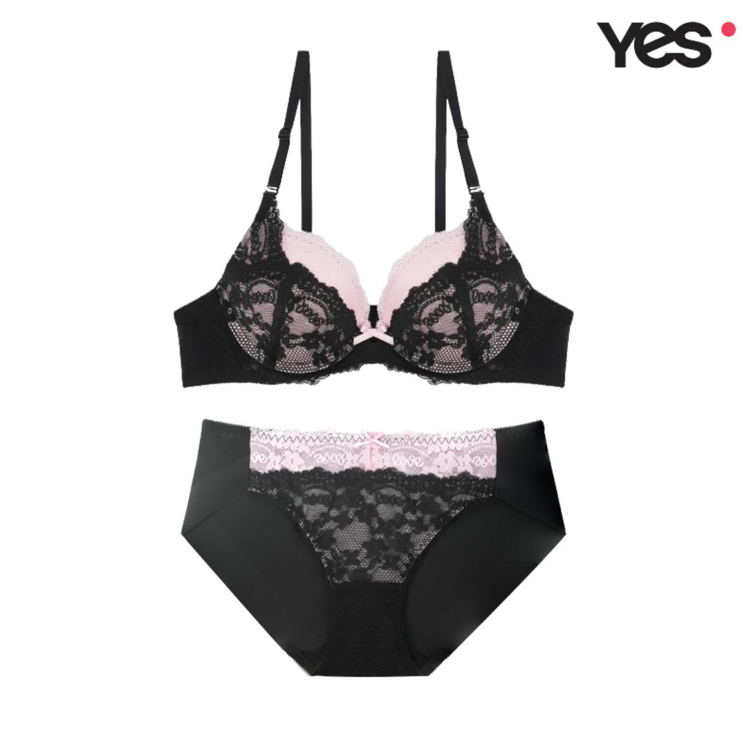 PINK&LOVE 쁘띠 블랙 헴팬티 세트 YSWBZB01YSWPZB02