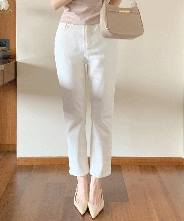 [담백핏🤍] 버터링 슬림탄탄핏 코튼 일자핏 팬츠 - 3color
