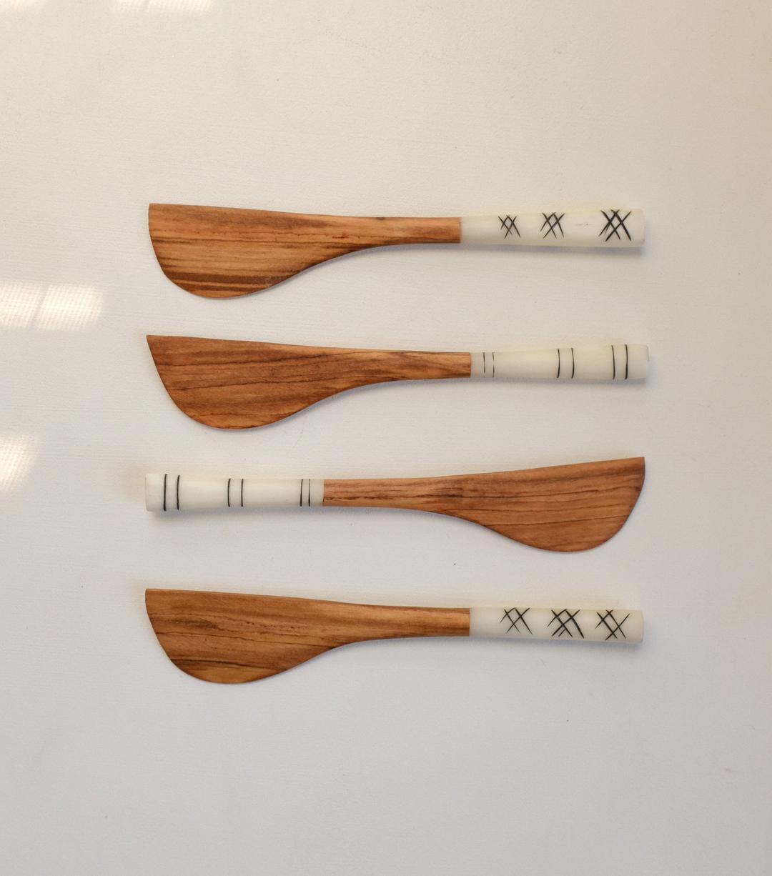 Africa wood carving butter spread