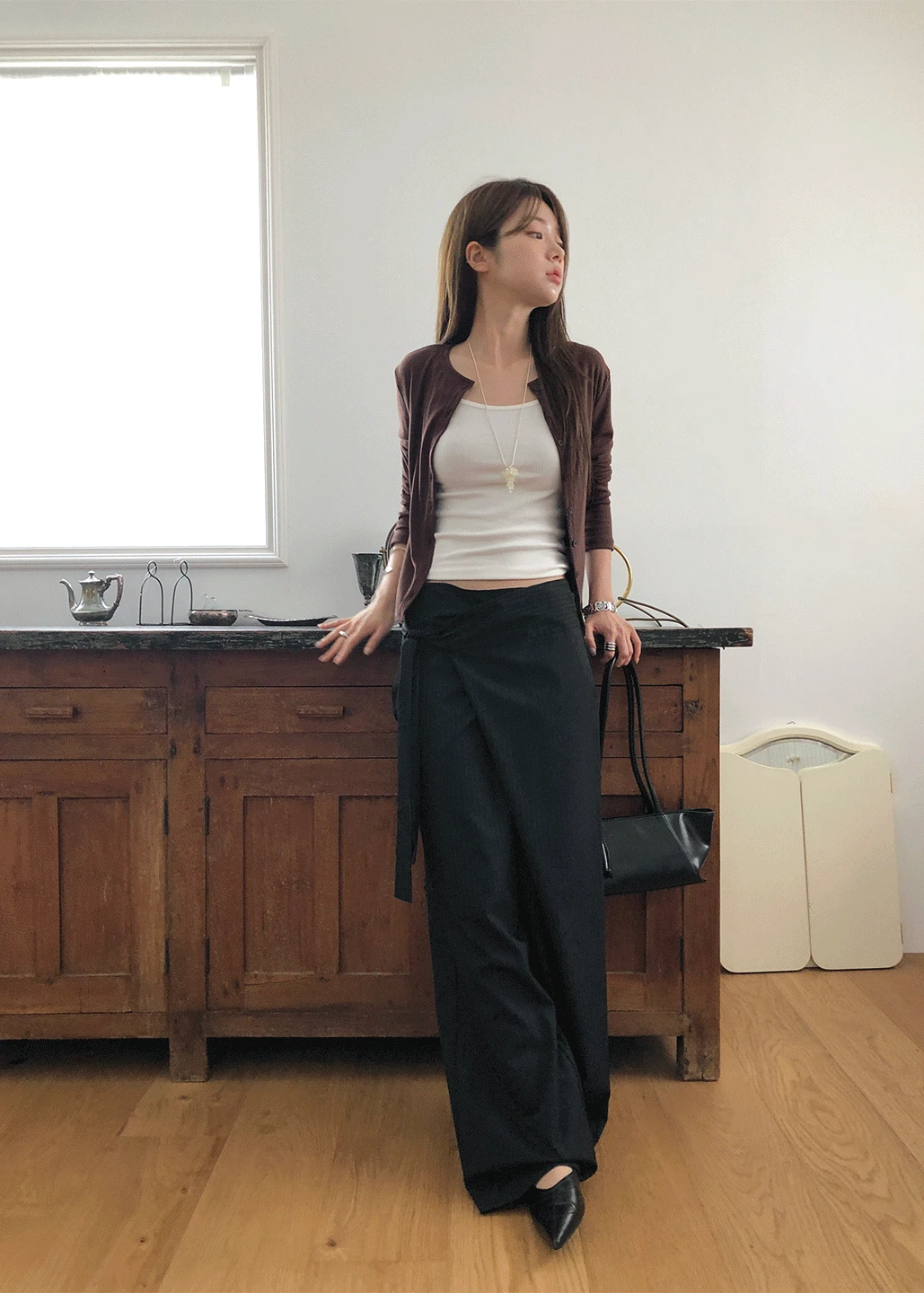 STRIPE WRAP SLACKS