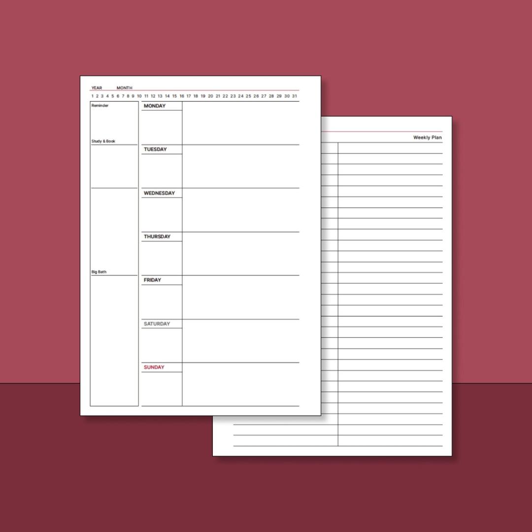 위클리플래너 태스크 A5