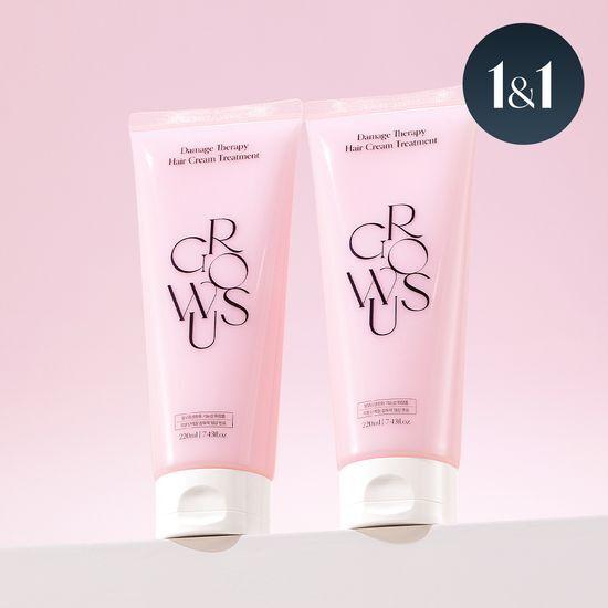 [1&1더블][극손상모] 그로우어스 데미지 헤어 크림 트리트먼트 220ml 더블 기획