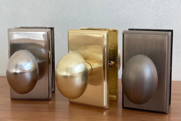 인테리어 도어락 방문손잡이 / 406 에그방문손잡이 3color (버튼형)