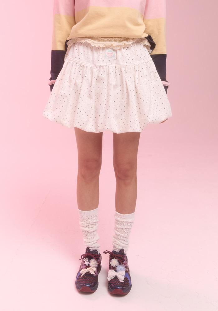 balloon skirt_white dot