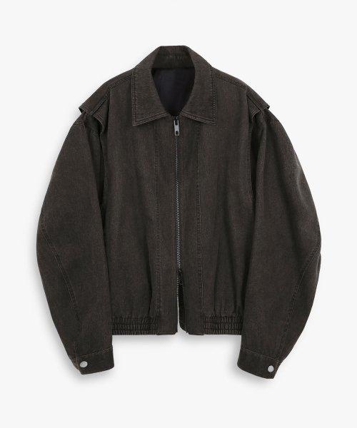 버핑레더 오버핏 MA-1자켓_Crack Brown