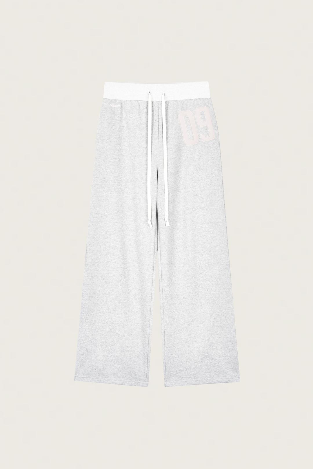 09 Numbering straight pants, Light melange