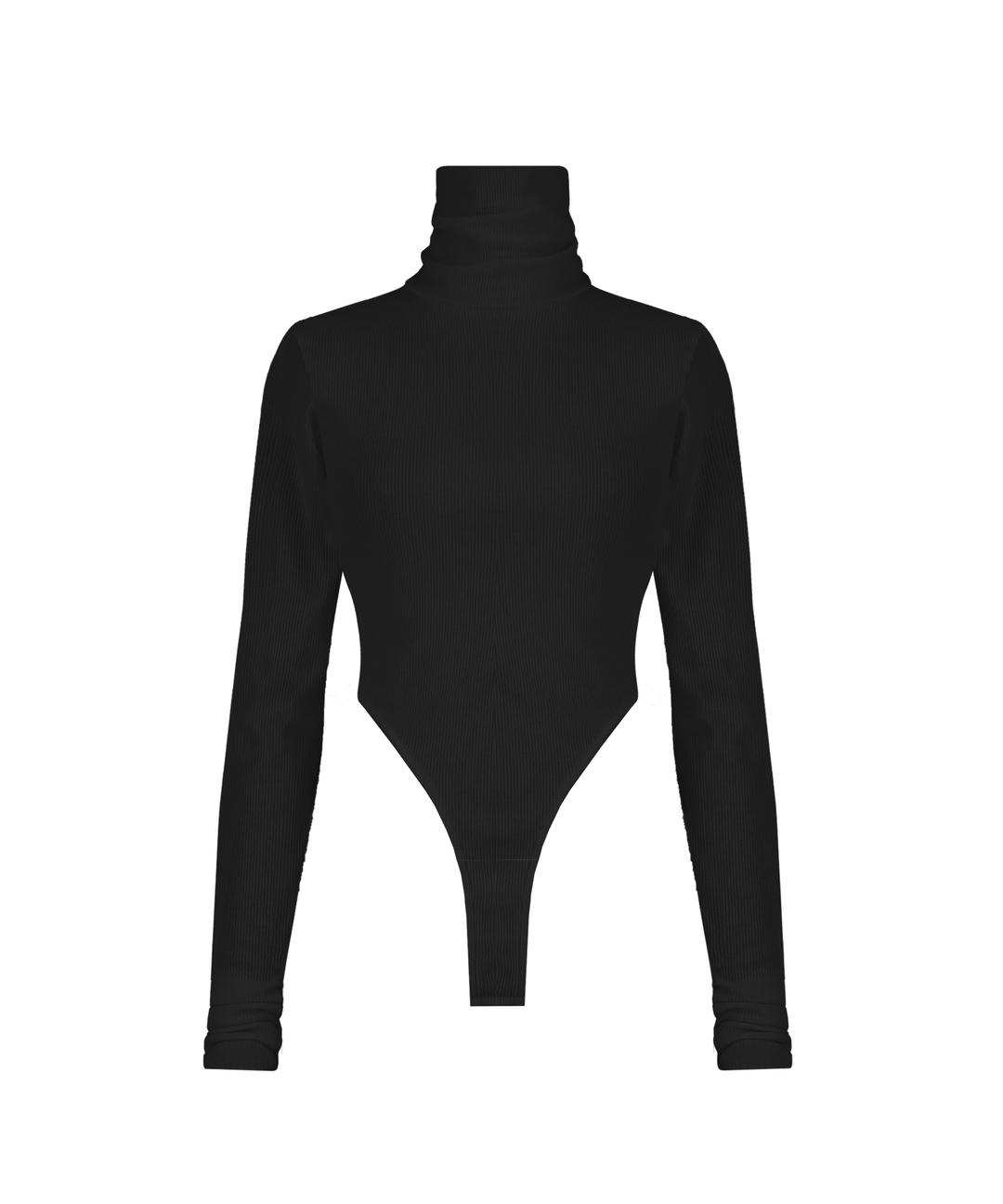 Amy high-neck bodysuit / 목폴라 하이넥 컷아웃 바디수트 탑