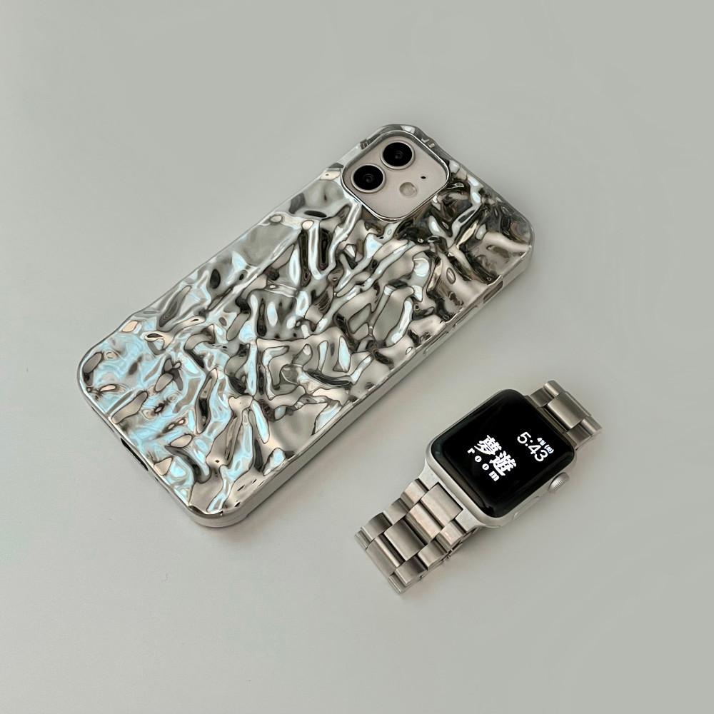 실물파 미니멀리즘 실버케이스 메탈 아이폰케이스 아이폰13프로