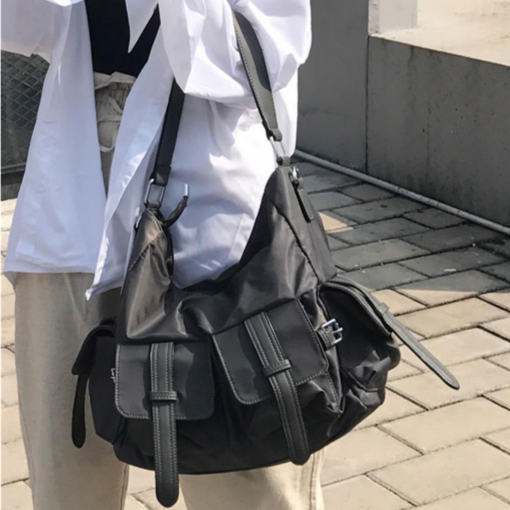 미니코메타 [당일출고]나일론 투포켓 대학생가방 빅 숄더백 노트북 아이패드