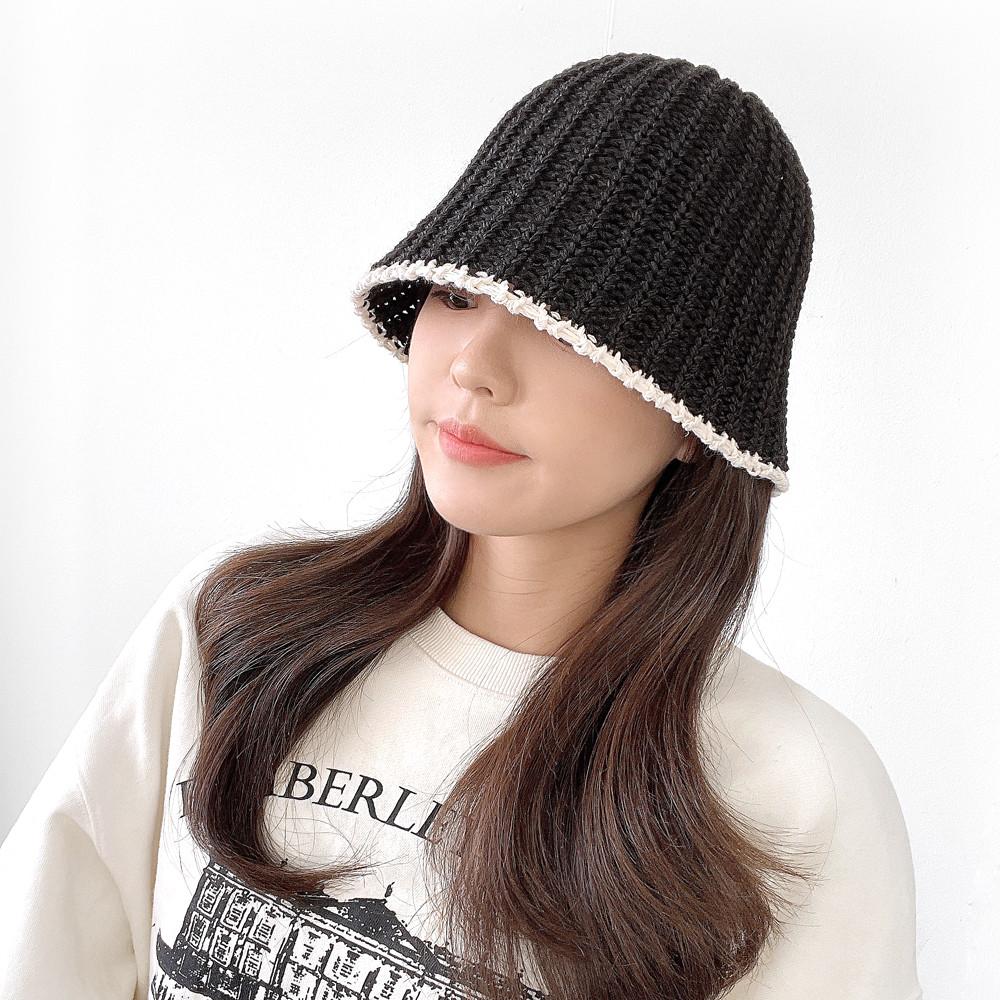 라이너 여성 여름 지사 니트 벙거지모자 버킷햇