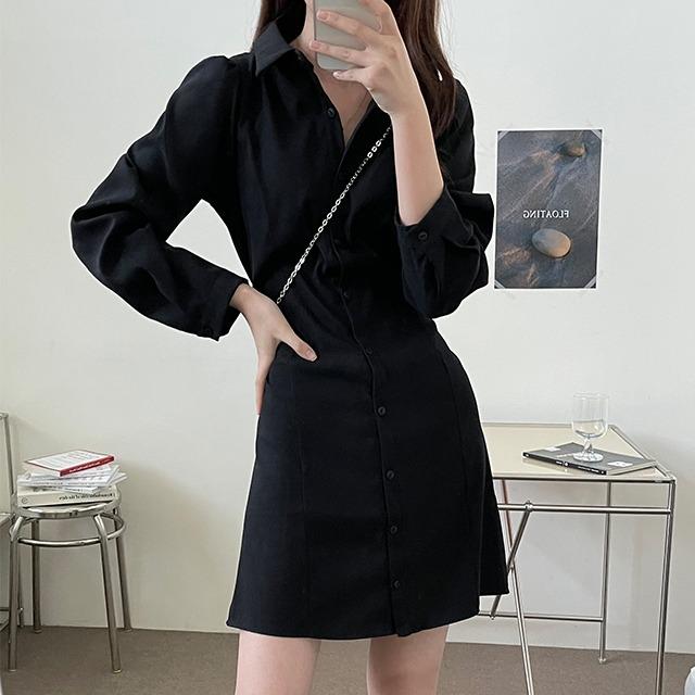 모어셔츠미니긴팔원피스(3color)