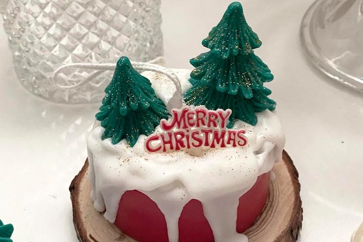 크리스마스 케이크 캔들 2size  (선물상자)