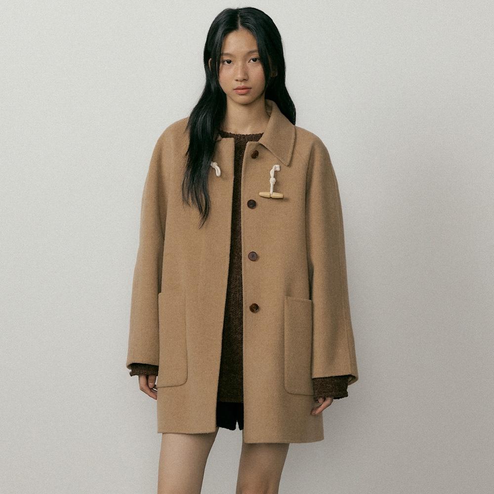 handmade half toggle coat-camel