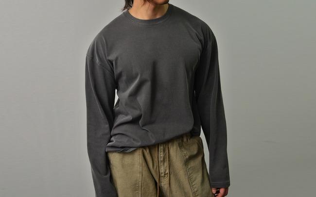 수파마 피그먼트 절개 긴팔 티 135