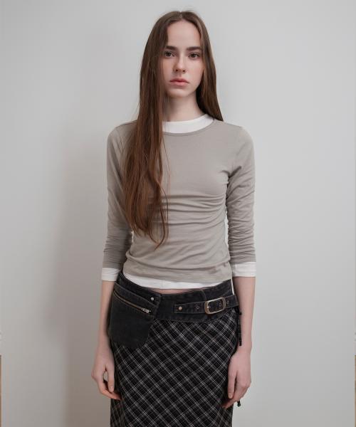 MODAL HALF SLEEVE T-SHIRT - ASH OLIVE