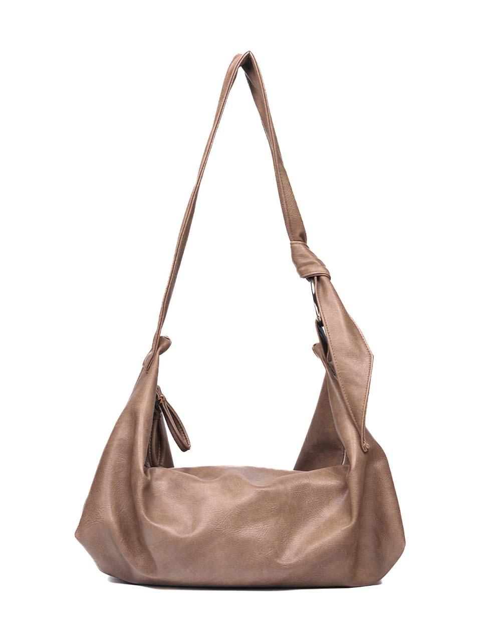 라지 노트 보트백 - 브라운