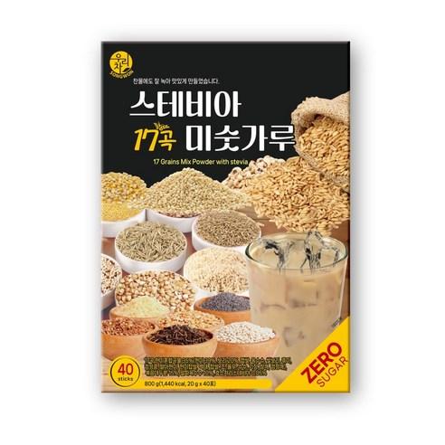 송원 우리차 스테비아 17곡 국산 미숫가루, 800g, 1개
