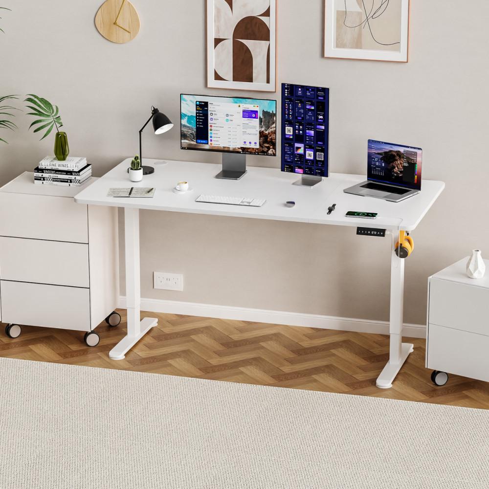 호몰 인체공학 전동 모션데스크 HE-01 스탠딩 재택근무 P2급 높이조절 바퀴이동 1400