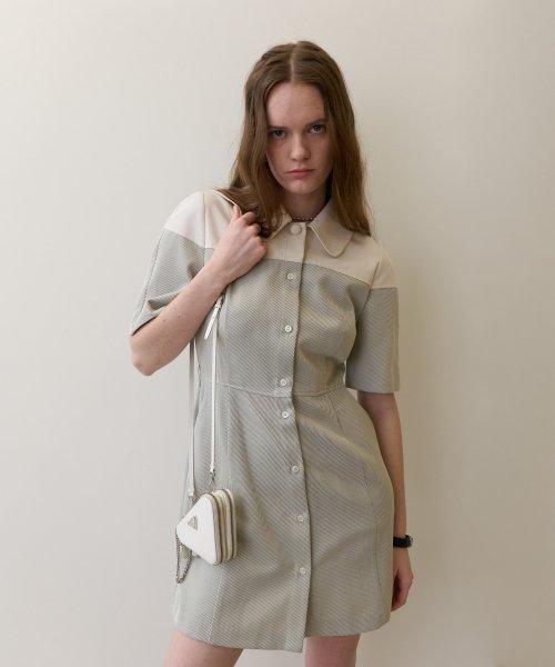 23 Summer_ Light Green Cotton Mini Dress