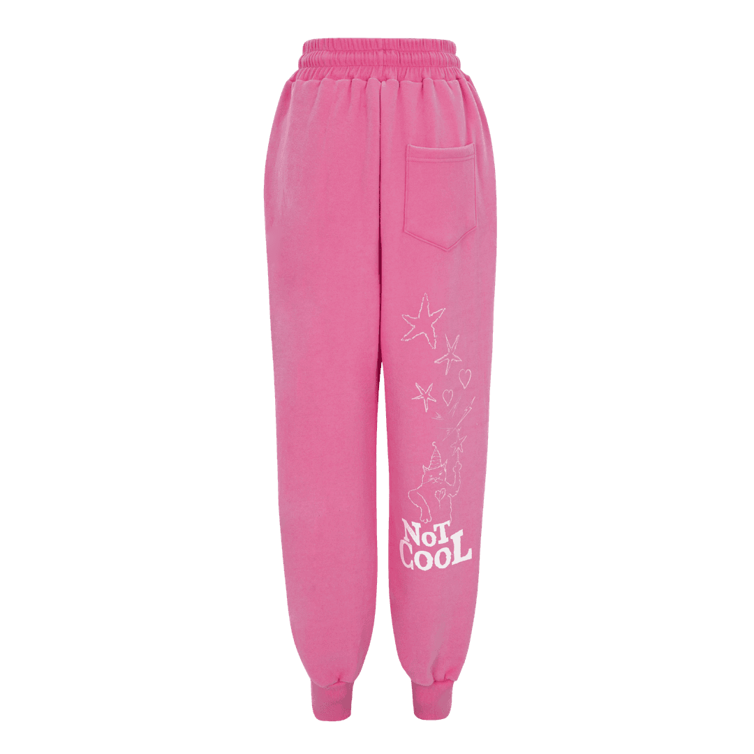 not cool sweatpants (hot pink / babi pink)