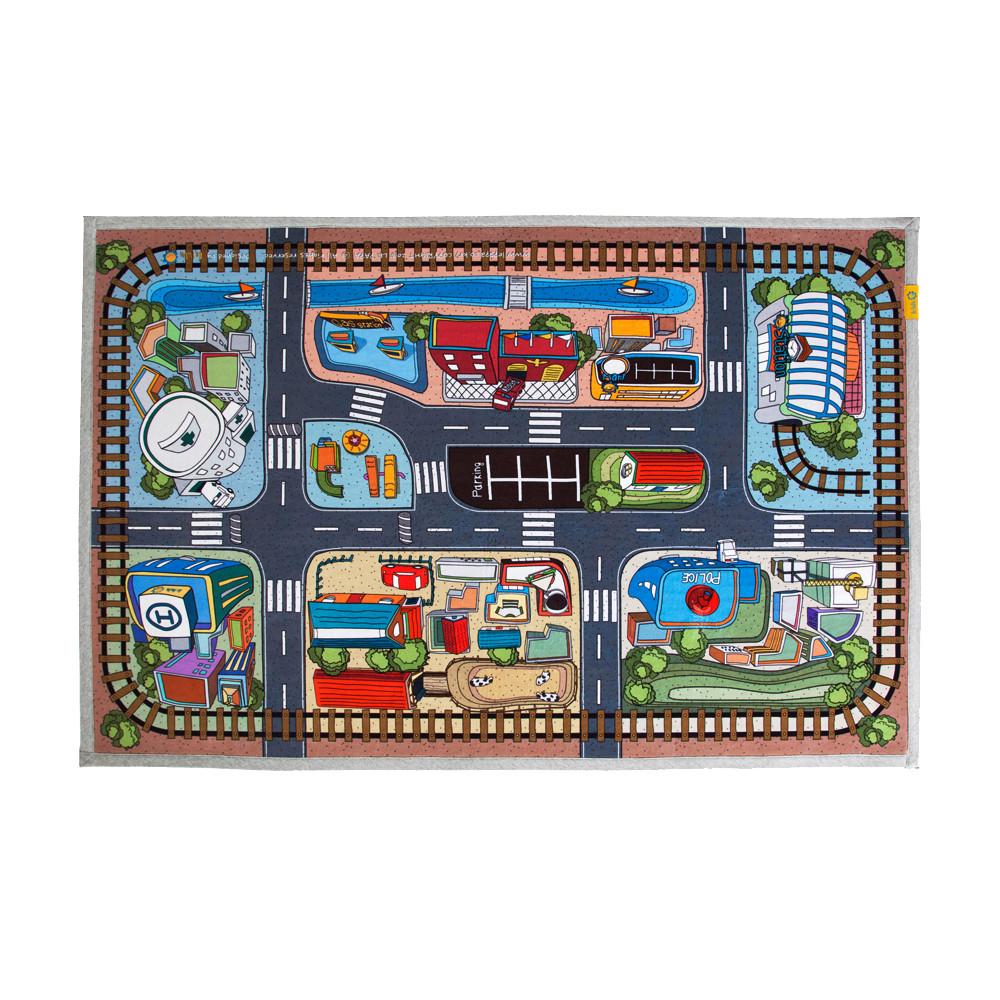 [르파파 키카매트]유아 놀이방매트_ 자동차 도로 놀이매트 중형 150x100