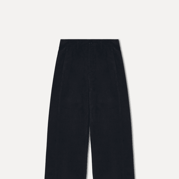Ragnor fuzzed wide cotton pants navy