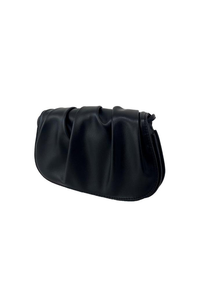 NO.35 BLACK SHIRRING BODY BAG