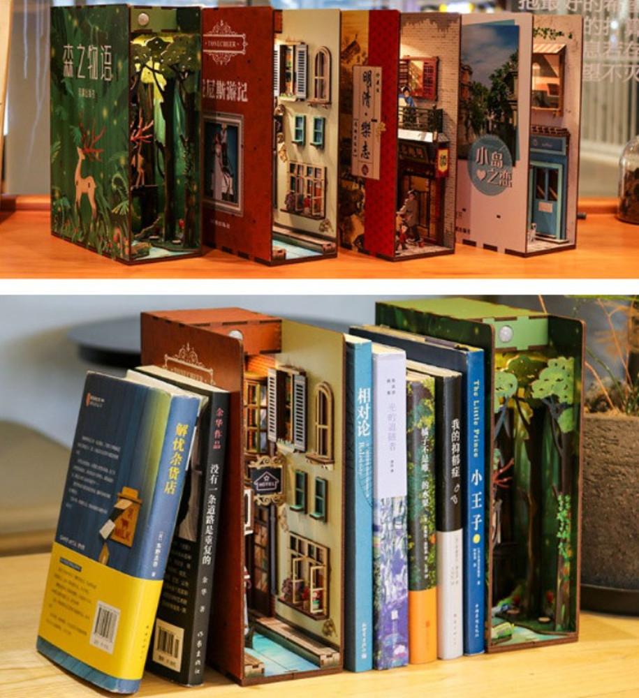 DIY 북엔드 책꽂이 책장 미니어쳐 하우스 북눅