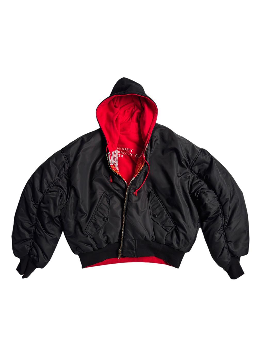 Reversible Padded Hooded Bomber