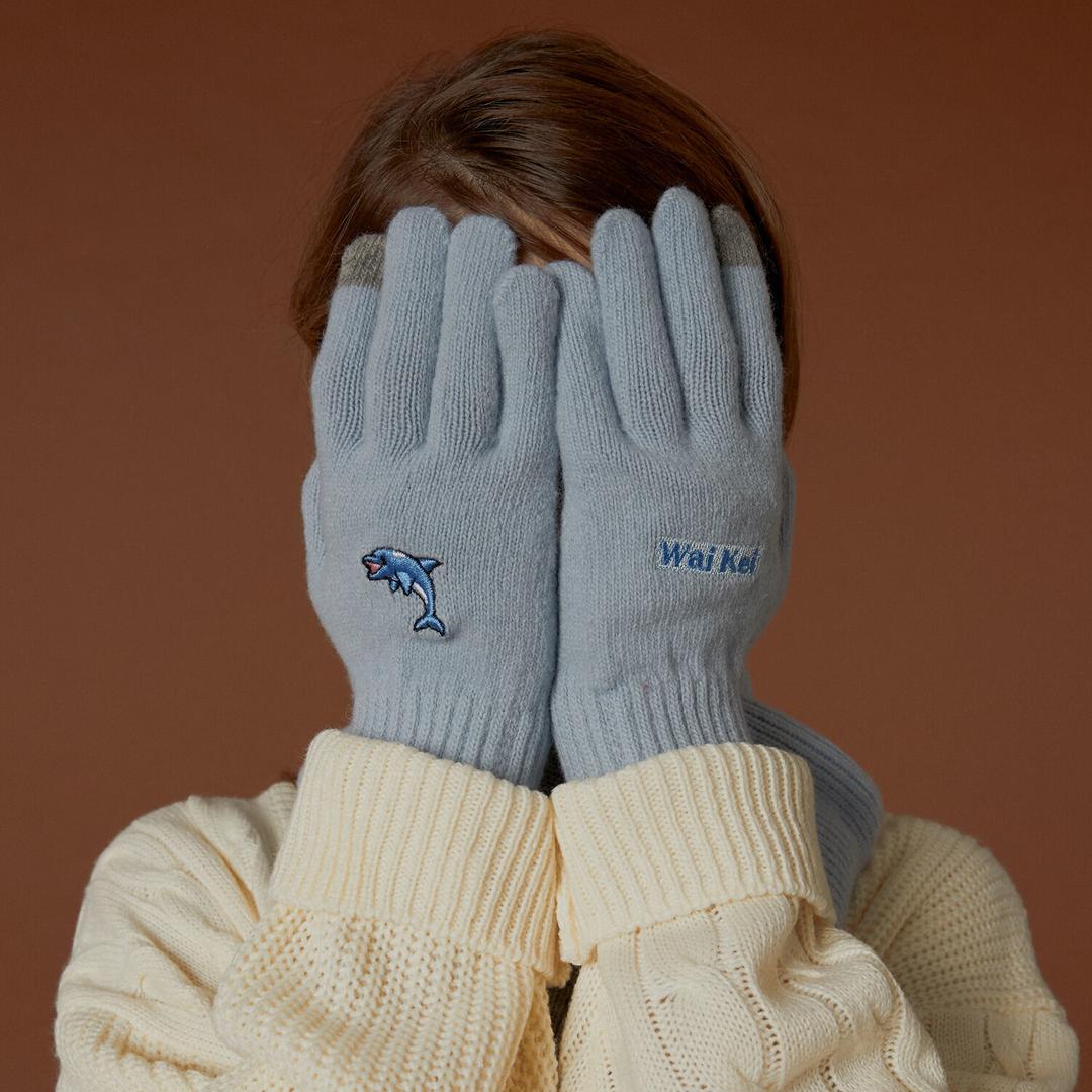 돌핀 스마트 터치장갑 스카이블루