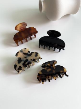 로랑스 이태리 고급 셀룰로오스 6cm 반달 반묶음 집게핀