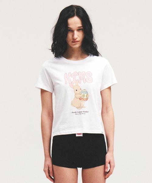 Bunny Egg Tee White