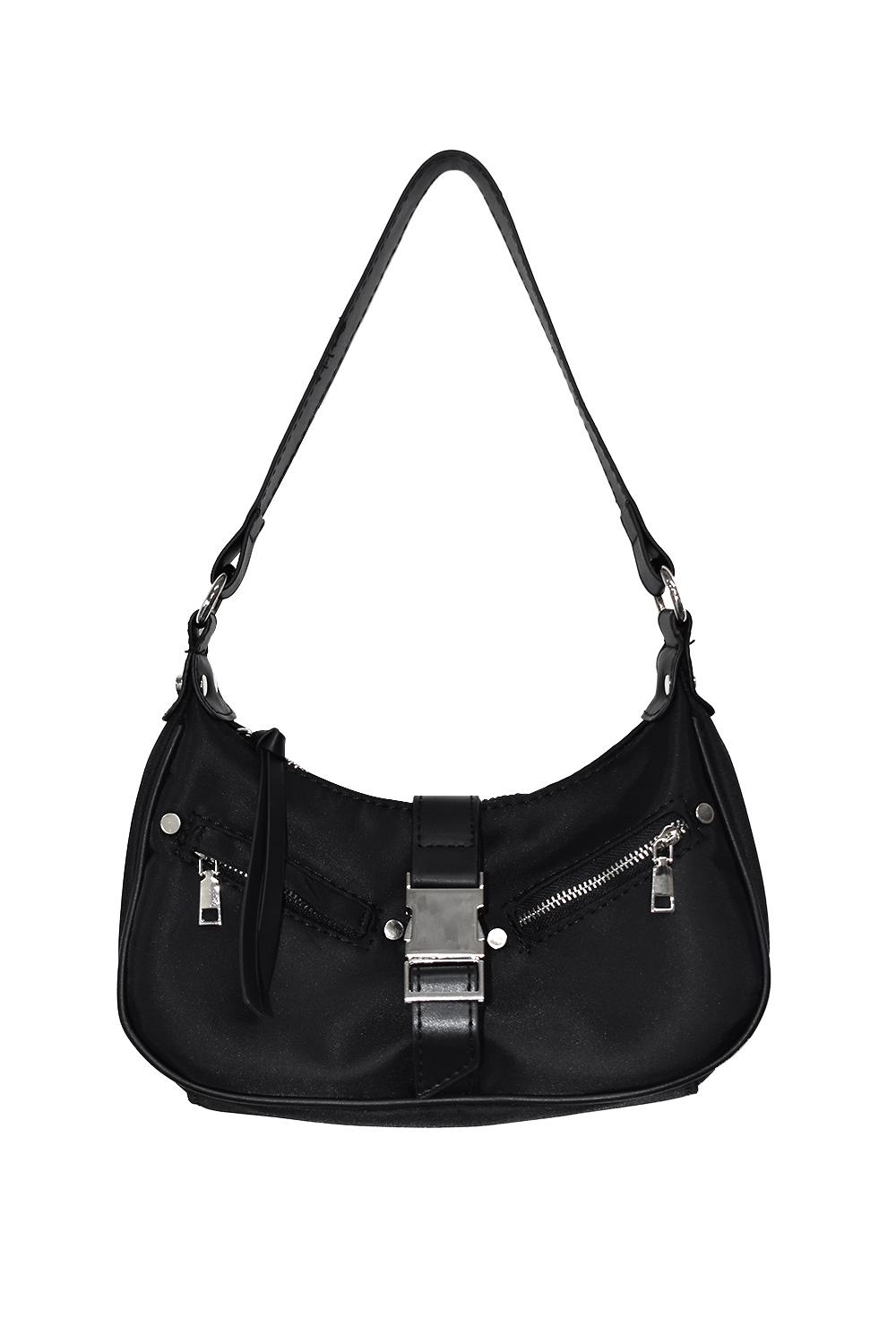 metal hobo bag (black)