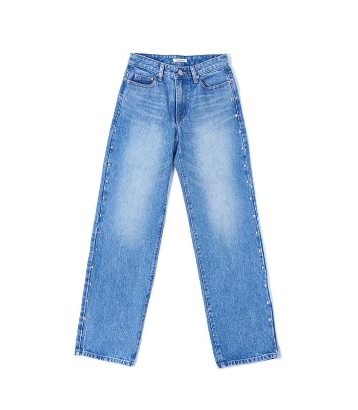 MOONSUN : Lunar Studded Denim Pants (Indigo Medium Wash)